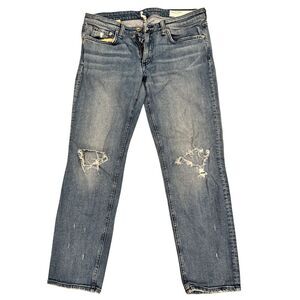 Rag & Bone Dre Low-Rise Slim Boyfriend Jeans Womens Size 27 Light Blue